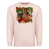 Pale Pink Juneteenth vibes black girl sneakers Premium Sweatshirt - RanaPortraitStore