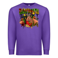 Purple Juneteenth vibes black girl sneakers Premium Sweatshirt - RanaPortraitStore