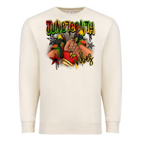 Sandshell Juneteenth vibes black girl sneakers Premium Sweatshirt - RanaPortraitStore
