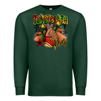 Sports Green Juneteenth vibes black girl sneakers Premium Sweatshirt - RanaPortraitStore