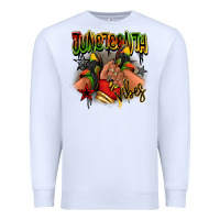 White Juneteenth vibes black girl sneakers Premium Sweatshirt - RanaPortraitStore