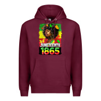 Burgundy juneteenth 1865 black freedom Premium Hoodie - HRA Design Shop
