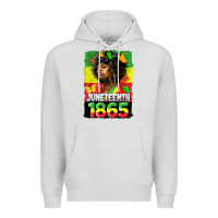 Dove Grey juneteenth 1865 black freedom Premium Hoodie - HRA Design Shop