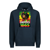 Navy juneteenth 1865 black freedom Premium Hoodie - HRA Design Shop