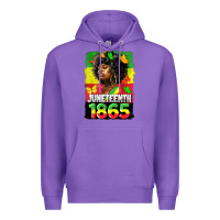 Purple juneteenth 1865 black freedom Premium Hoodie - HRA Design Shop