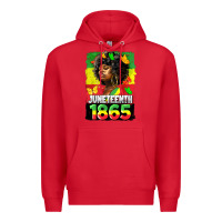 Red juneteenth 1865 black freedom Premium Hoodie - HRA Design Shop