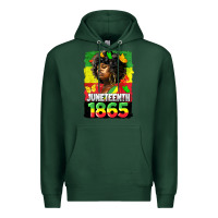Sports Green juneteenth 1865 black freedom Premium Hoodie - HRA Design Shop