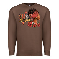 Chestnut Just blessed afro woman with roses Premium Sweatshirt - RanaPortraitStore
