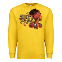 Lemon Just blessed afro woman with roses Premium Sweatshirt - RanaPortraitStore