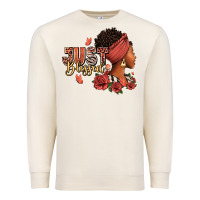 Sandshell Just blessed afro woman with roses Premium Sweatshirt - RanaPortraitStore