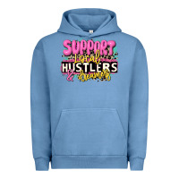 Pigment Pebble Blue support local hustlers and dreamers Urban Hoodie - JahusDesignShop