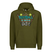 Army Green softball Premium Hoodie - CowhideDigitalArt