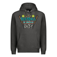 Charcoal Heather softball Premium Hoodie - CowhideDigitalArt