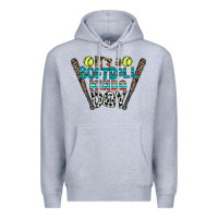 Heather Grey softball Premium Hoodie - CowhideDigitalArt