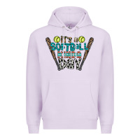 Lilac softball Premium Hoodie - CowhideDigitalArt