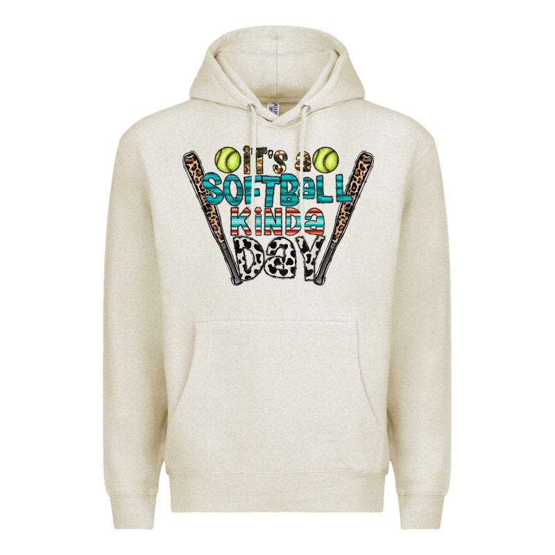 Softball Premium Hoodie by CowhideDigitalArt | Teevron