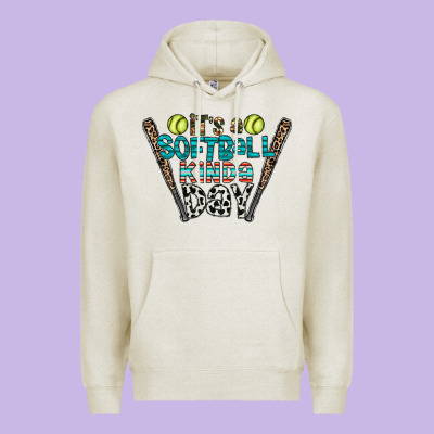 Softball Premium Hoodie Designed By Cowhidedigitalart