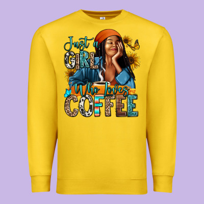 Premium Sweatshirt Just a girl who loves coffee