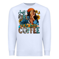 White Just a girl who loves coffee Premium Sweatshirt - RanaPortraitStore