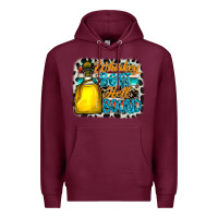 Burgundy whiskey bent hell bound Premium Hoodie - CowhideDigitalArt