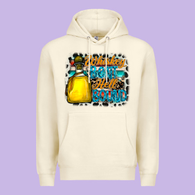 Whiskey Bent Hell Bound Premium Hoodie Designed By Cowhidedigitalart