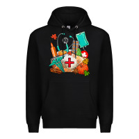 Black nurse  and fall Premium Hoodie - AdoDesignShop