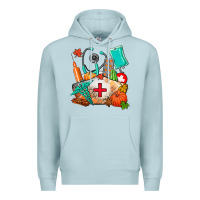 Blue Mist nurse  and fall Premium Hoodie - AdoDesignShop