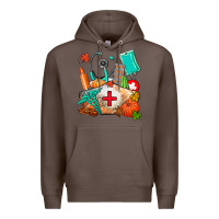 Coffee nurse  and fall Premium Hoodie - AdoDesignShop