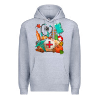 Heather Grey nurse  and fall Premium Hoodie - AdoDesignShop