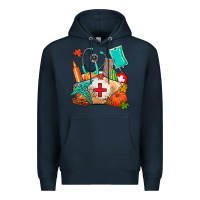 Navy nurse  and fall Premium Hoodie - AdoDesignShop
