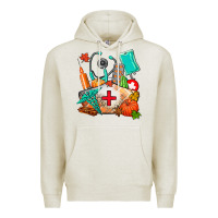 Oatmeal Heather nurse  and fall Premium Hoodie - AdoDesignShop