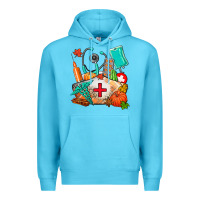 Ocean Blue nurse  and fall Premium Hoodie - AdoDesignShop