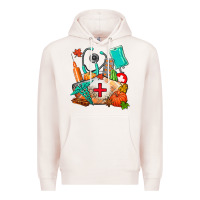 Pale Pink nurse  and fall Premium Hoodie - AdoDesignShop