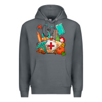 Rock nurse  and fall Premium Hoodie - AdoDesignShop