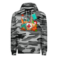 Slate Camo nurse  and fall Premium Hoodie - AdoDesignShop