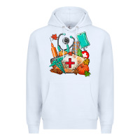 White nurse  and fall Premium Hoodie - AdoDesignShop