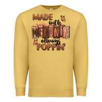 Antique Gold Made with melanin always poppin' Premium Sweatshirt - RanaPortraitStore
