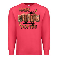 Cardinal Made with melanin always poppin' Premium Sweatshirt - RanaPortraitStore