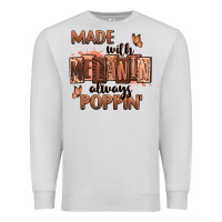 Dove Grey Made with melanin always poppin' Premium Sweatshirt - RanaPortraitStore