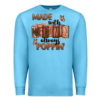 Ocean Blue Made with melanin always poppin' Premium Sweatshirt - RanaPortraitStore
