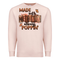 Pale Pink Made with melanin always poppin' Premium Sweatshirt - RanaPortraitStore