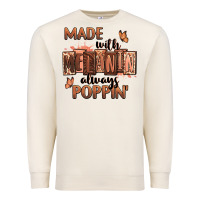 Sandshell Made with melanin always poppin' Premium Sweatshirt - RanaPortraitStore
