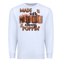 White Made with melanin always poppin' Premium Sweatshirt - RanaPortraitStore