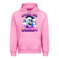 Fuchsia Pink living the dream Urban Hoodie - JahusDesignShop