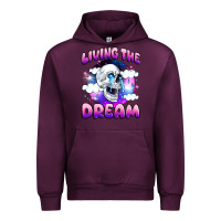 Mauve Wine living the dream Urban Hoodie - JahusDesignShop