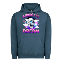Pigment Midnight Navy living the dream Urban Hoodie - JahusDesignShop