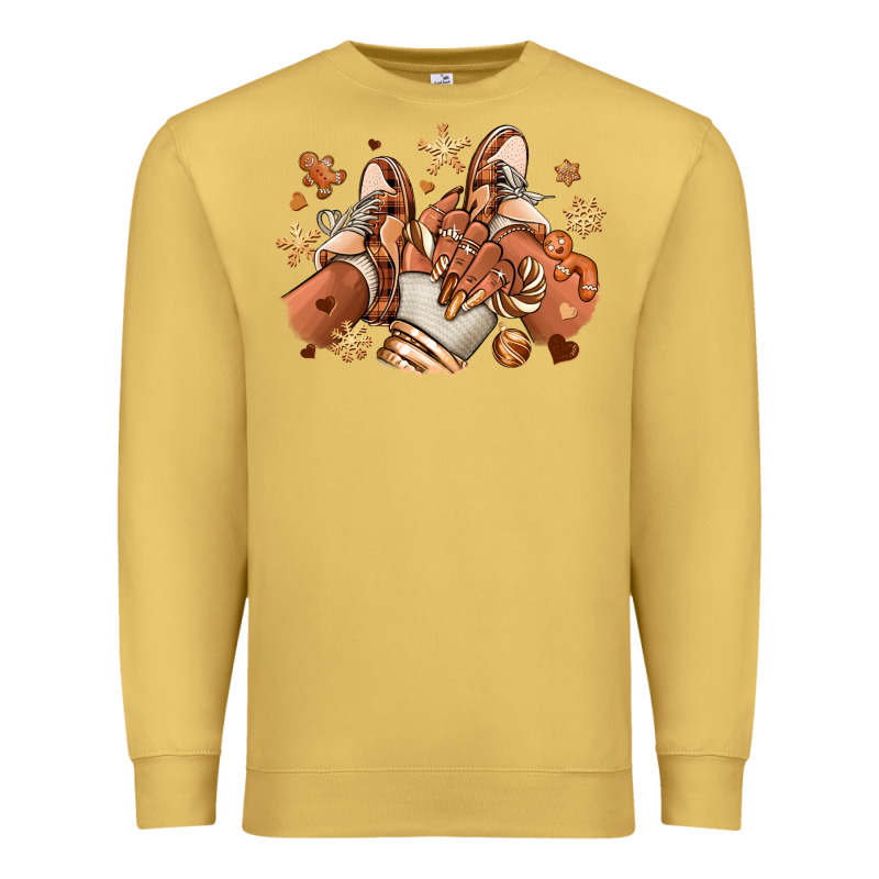 Melanin Christmas Black Girl Sneakers Premium Sweatshirt by RanaPortraitStore | Teevron