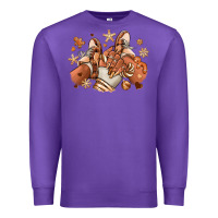 Purple Melanin Christmas black girl sneakers Premium Sweatshirt - RanaPortraitStore