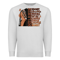 Dove Grey Melanin many shades of brown afro woman Premium Sweatshirt - RanaPortraitStore