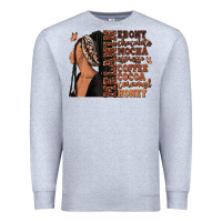 Heather Grey Melanin many shades of brown afro woman Premium Sweatshirt - RanaPortraitStore